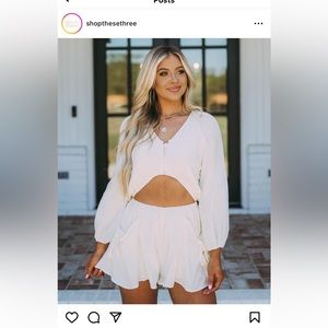 These Three Boutique White Cutout Romper
